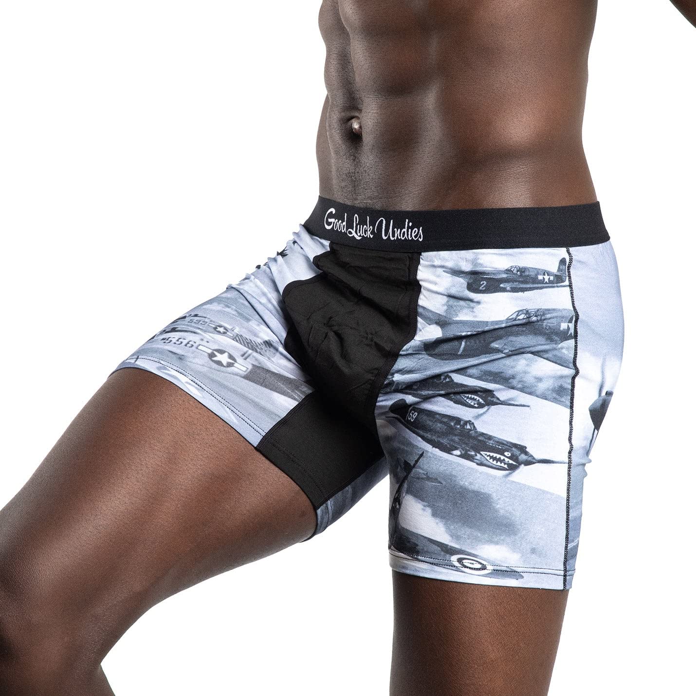 Lucky Boxer Briefs for Men - Cars & Airplanes Print Comfortable Cotton Underwear - Perfect for Travel, Gifts & Everyday Wear