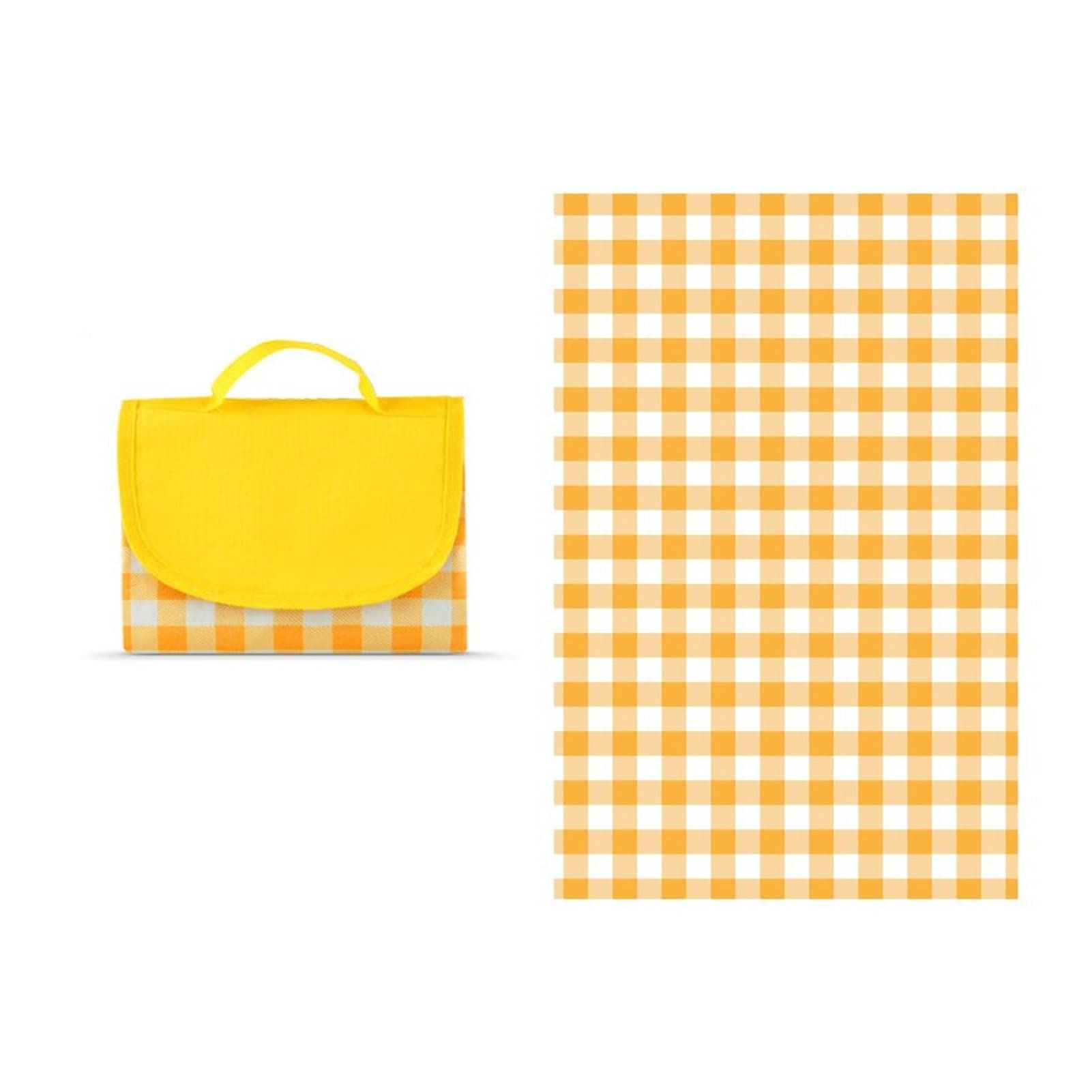 SHUYING Waterproof Camping Mat - Foldable Picnic Blanket for Beach, Outdoor, Travel - Soft & Lightweight (200x200cm, Yellow) - Perfect for Camping Trips, Beach Days & Picnics