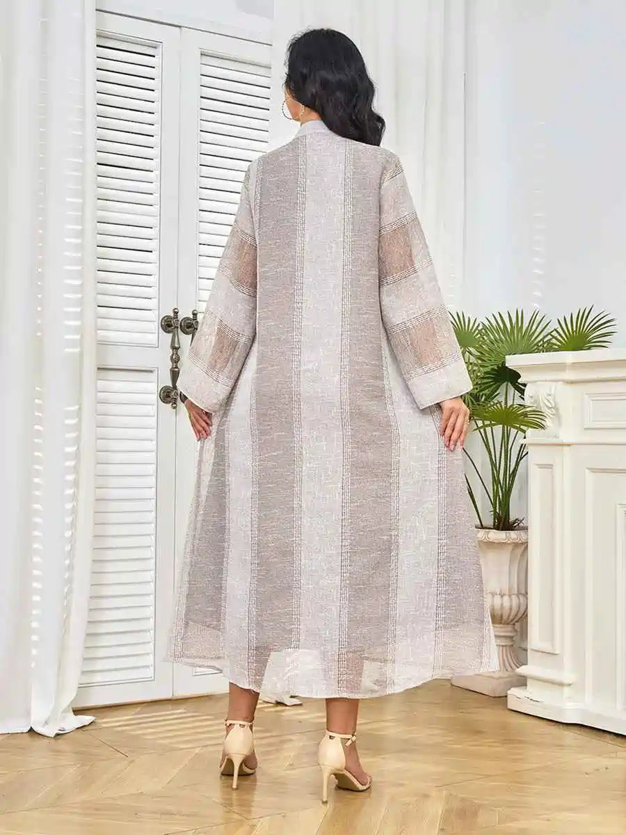 Elegant Eid Sequins Mesh Caftan Dress for Women - Perfect for Parties, Weddings & Special Occasions | Stylish & Comfortable Formal Wear #25396 | Great for Holiday Celebrations, Evening Events & Bridal Showers