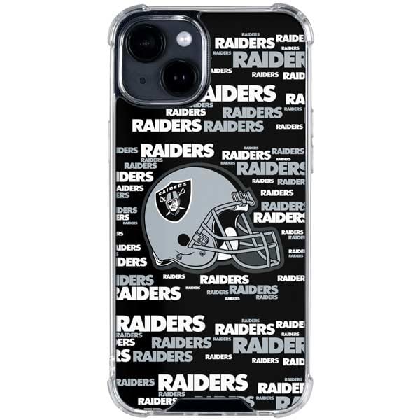 Official Las Vegas Raiders NFL iPhone 15 Clear Phone Case - Durable Protective Cover with Blast Alternate Design - Perfect for Football Fans & Game Day Accessories