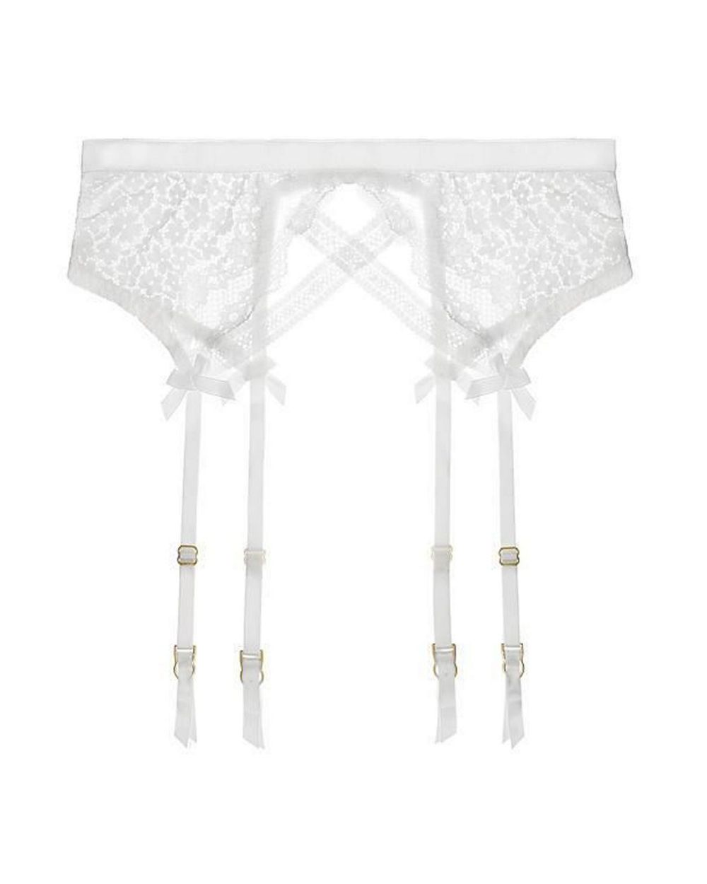 Sexy Bianca Suspender Belt for Women - Lingerie Garter Belt with Adjustable Straps & Lace Trim - Perfect for Bridal, Boudoir & Role Play