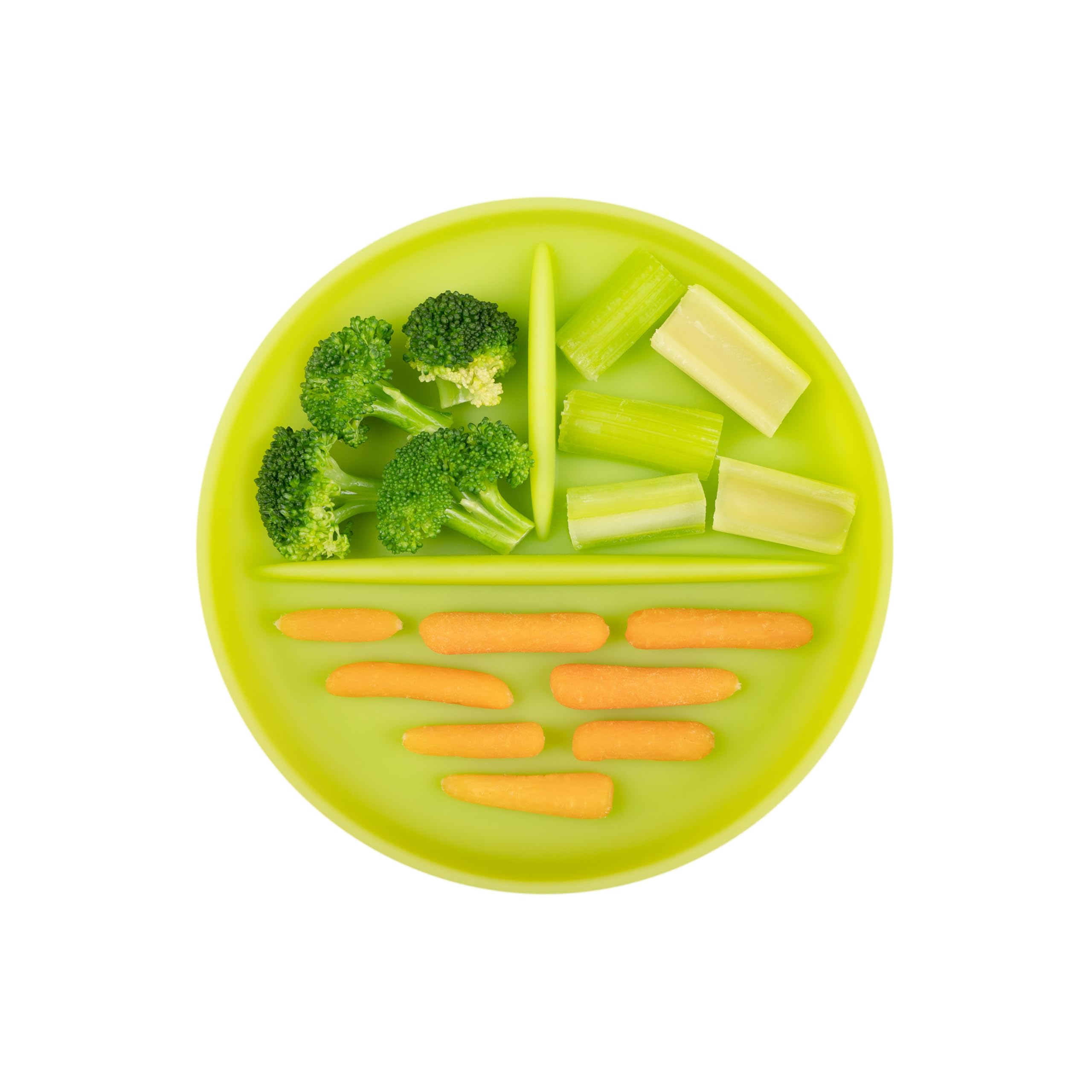 Olababy 100% Silicone Suction Plate for Toddlers - Non-Slip Divided Baby Plates for Self Feeding | BPA-Free Microwave & Dishwasher Safe Kids Dinnerware | Perfect for Baby Registry, High Chair & Travel (Blueberry) - Ideal for Mess-Free Meals at Home, Daycare or On-The-Go
