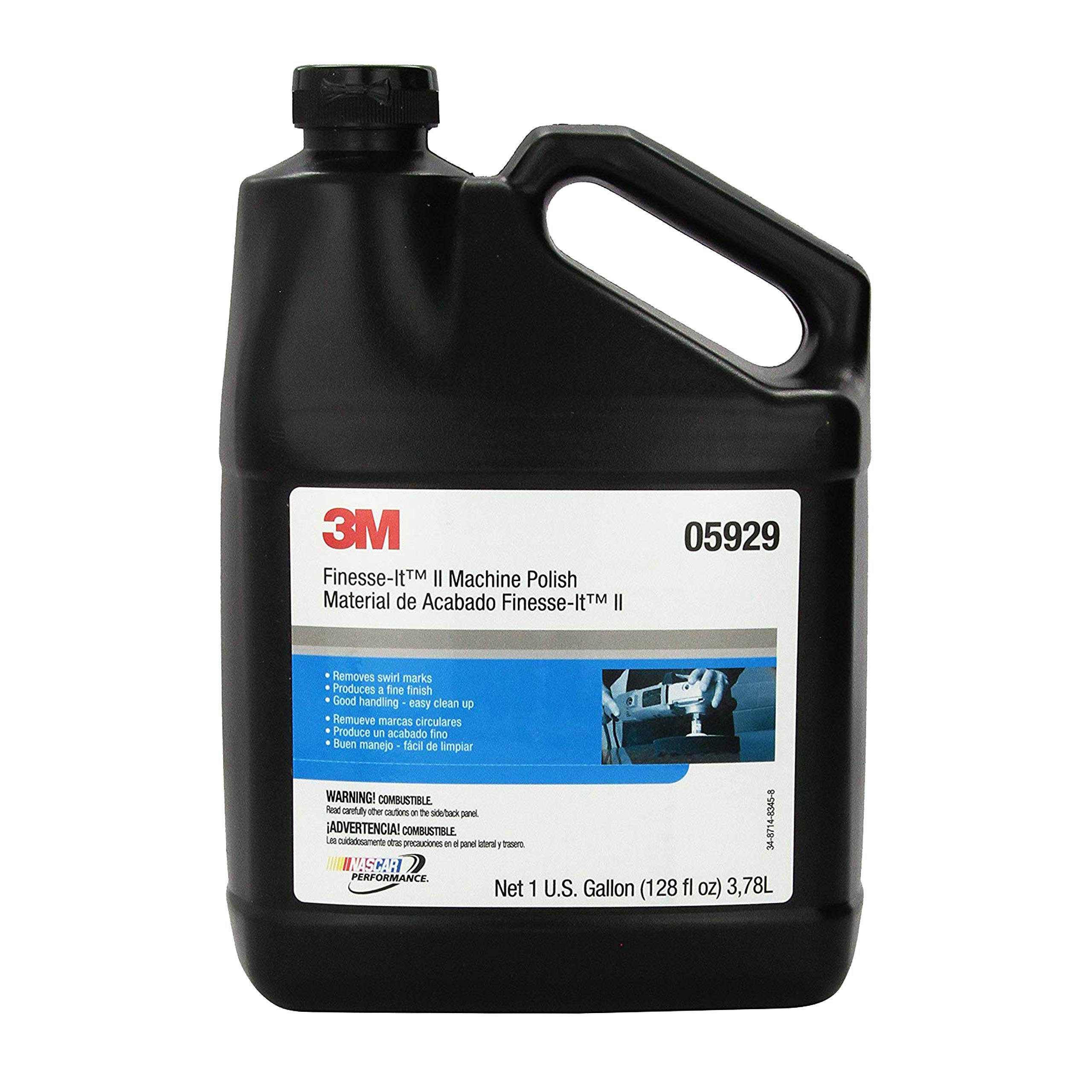 3M Finesse-It II Machine Polish, 1 Gallon (05929) - High Gloss Finish for Automotive Paint Restoration | Perfect for Car Detailing, Scratch Removal & Paint Correction | Professional-Grade Polish for OEM & Aftermarket Paints