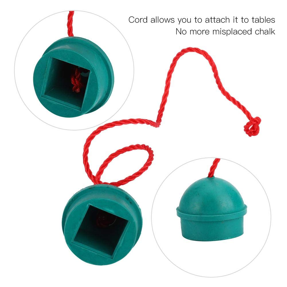4PCS Green Rubber Billiard Chalk Holders - Snooker Pool Table Chalk Containers Accessories for Cue Tips - Perfect for Home Game Rooms, Bars & Professional Tournaments