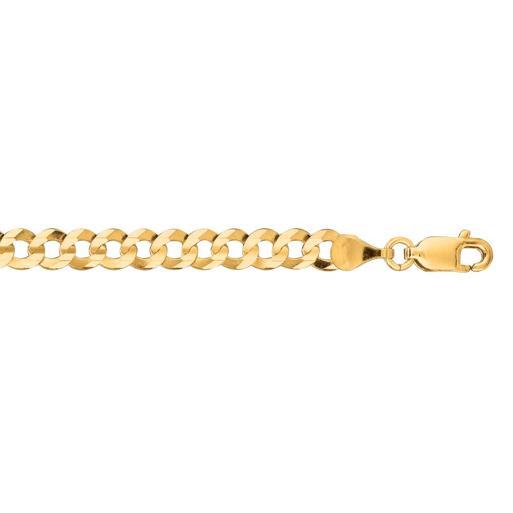 10K Gold 4.7mm Comfort Curb Chain Necklace for Women - Durable Everyday Jewelry for Casual & Formal Occasions