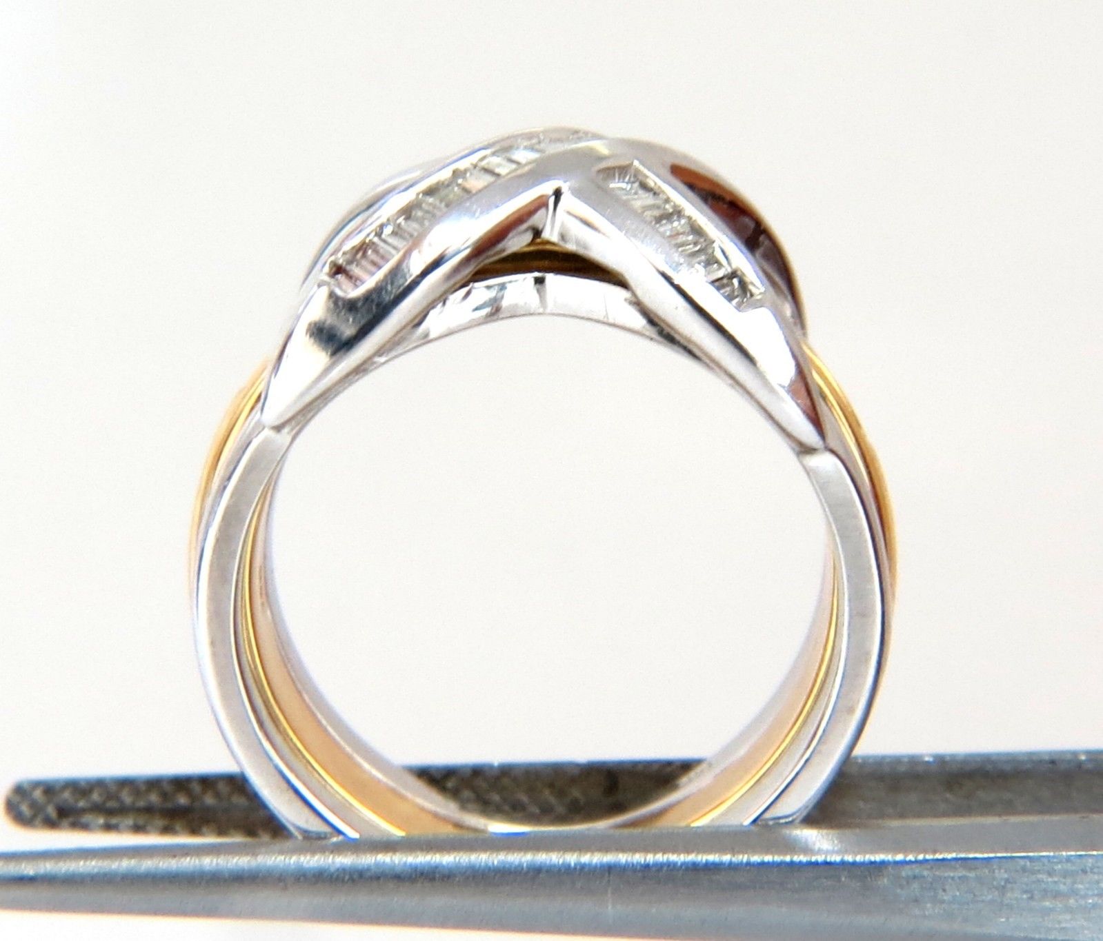 1.00ct Diamond X Ring in 14kt Gold - Elegant Wedding Band & Engagement Ring for Women, Perfect for Proposals, Anniversaries, and Special Occasions