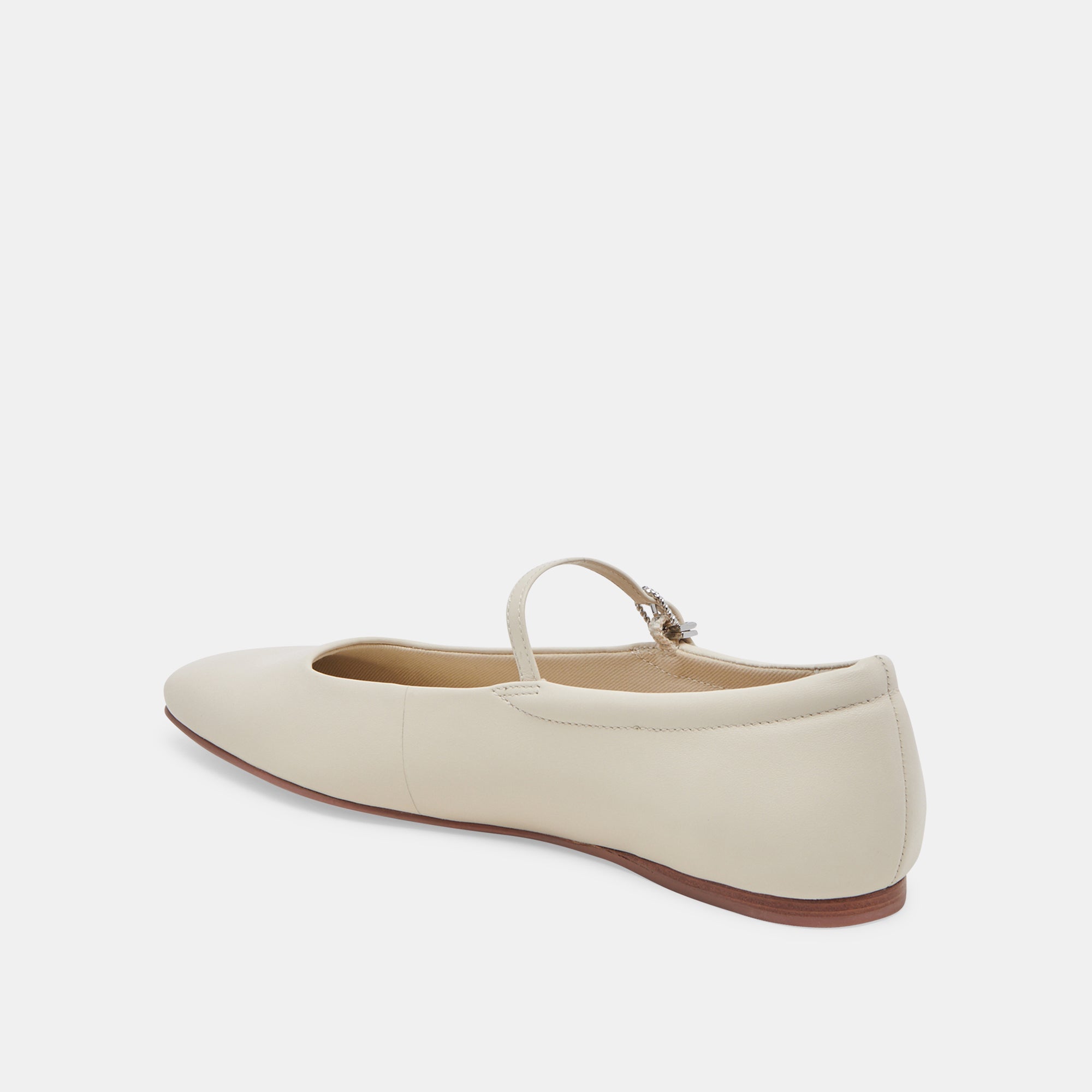 REYES Women's Ivory Leather Ballet Flats - Comfortable & Stylish Shoes for Work, Casual Wear & Travel