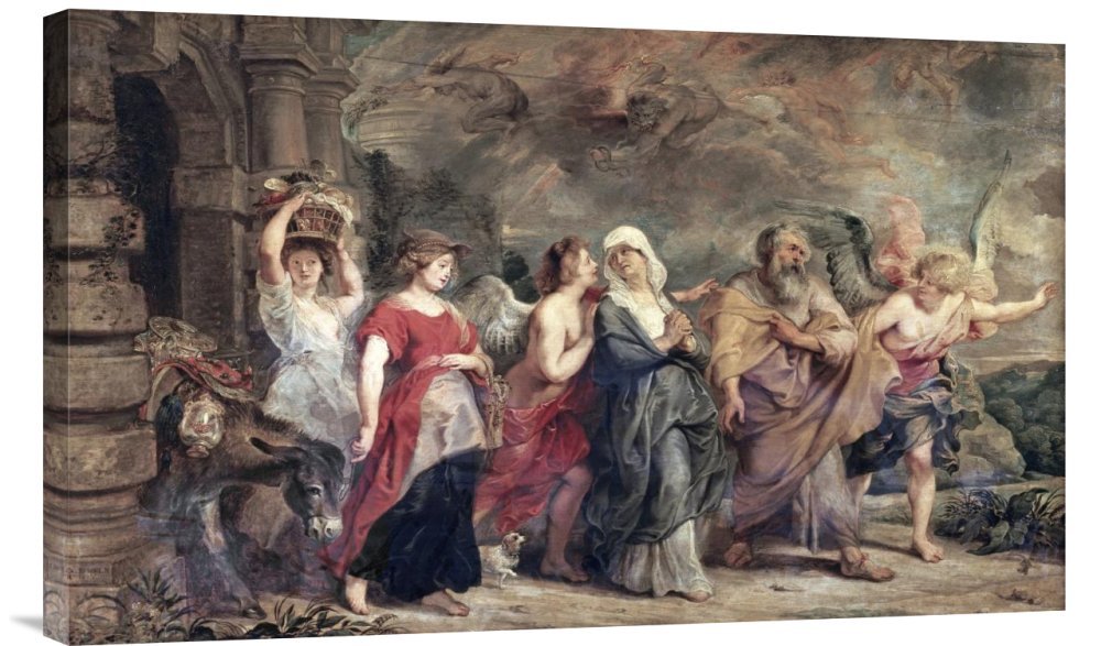 Peter Paul Rubens 'Escape of Lot' Gallery Wrap Canvas Art Print - Premium Giclee Wall Decor for Living Room, Bedroom & Office | Museum-Quality Reproduction