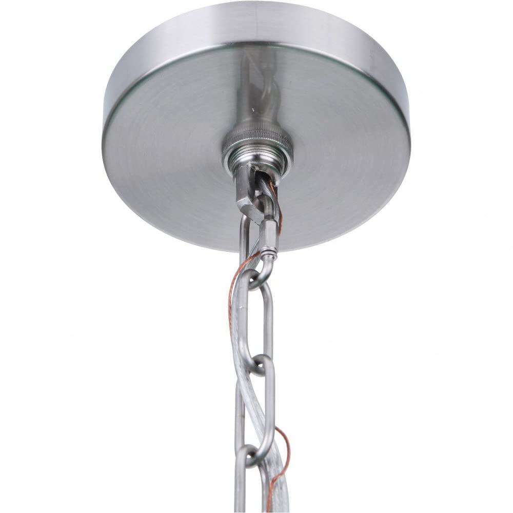 Craftmade 54326-BNK Larrson Modern 6-Light Candle Chandelier - 360 Watts, Brushed Polished Nickel Finish - 21