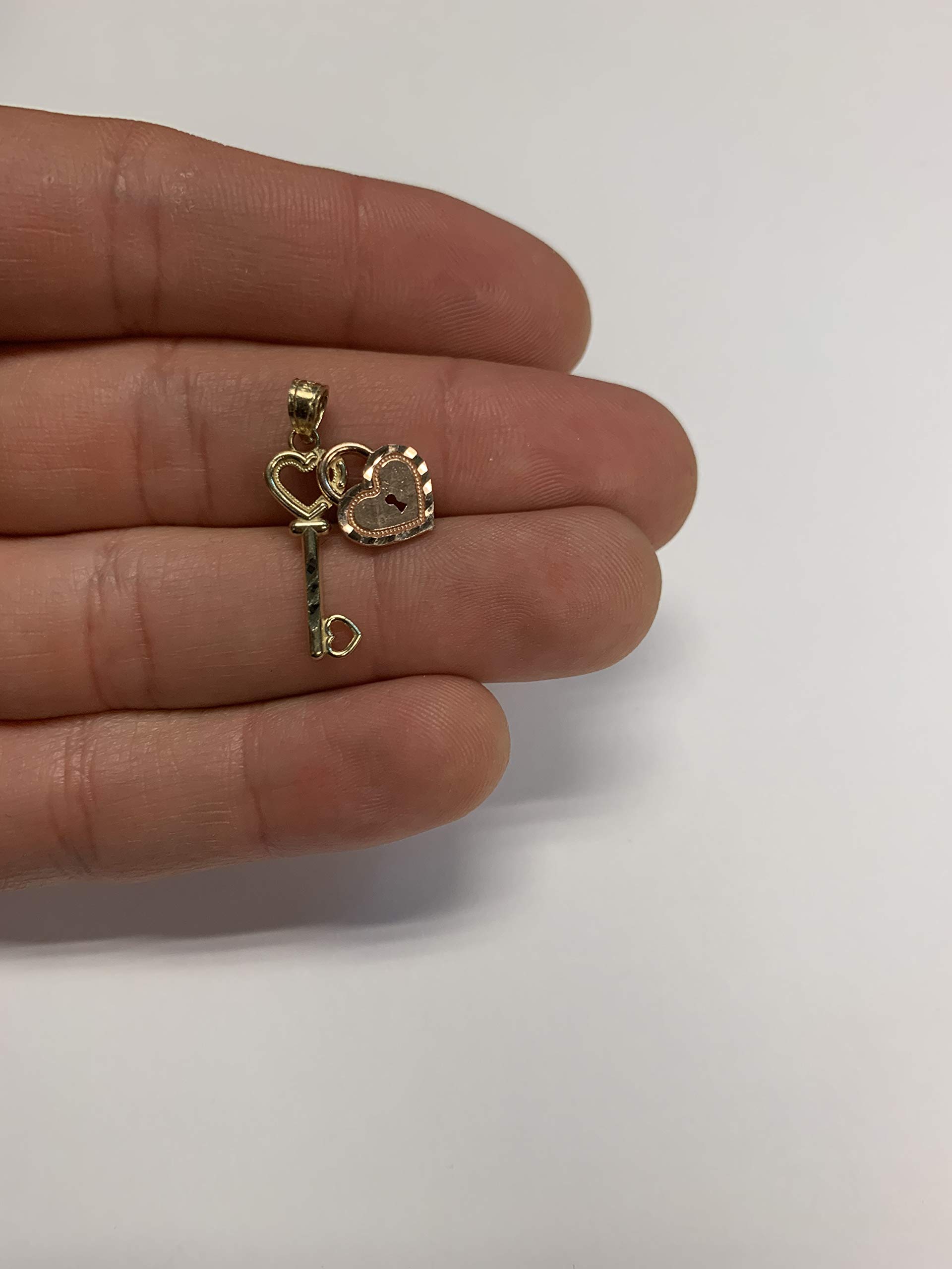 14K Solid Gold Key with Lock Pendant Necklace - Romantic Heart Key Jewelry Gift for Women, Girlfriend, Wife | Perfect for Valentine's Day, Anniversary & Special Occasions