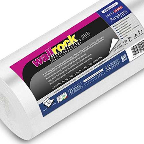 Wallrock Fibreliner 15m Roll - Premium Wall Lining Paper for Smooth Walls - Perfect for Home Renovation, DIY Projects & Wallpaper Preparation