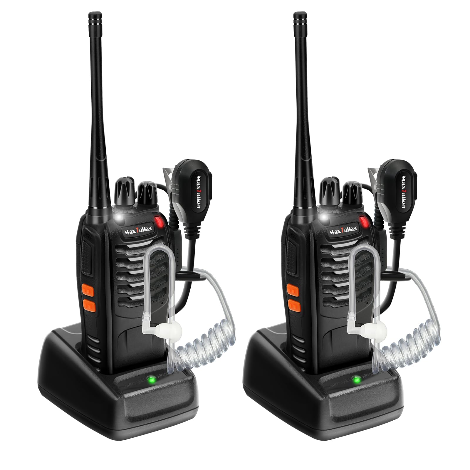 MT-8S Long Range Walkie Talkies for Adults - Rechargeable 2-Way Radios with VOX, Flashlight & 1500mAh Li-ion Battery (2 Pack) - Perfect for Hiking, Camping, Construction Sites and Outdoor Adventures