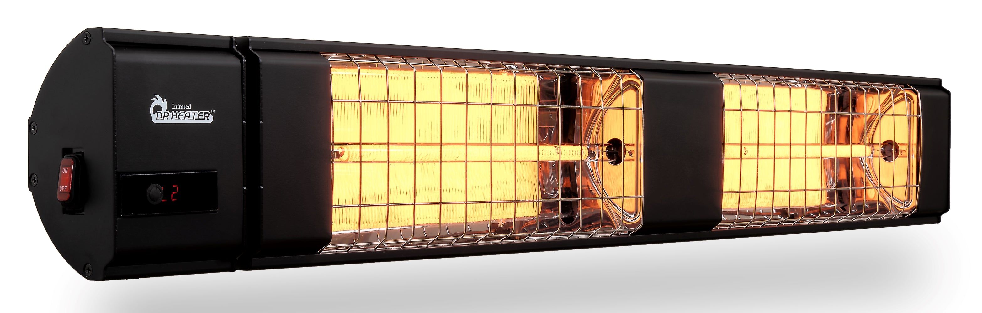 Dr. Infrared Heater DR 239 - 10,260 BTU Indoor Outdoor Space Heater for Patio, Garage, Home & Office - 3000W 220-240V with Remote Control - Black - Perfect for Winter Heating in Living Rooms, Workshops and Commercial Spaces