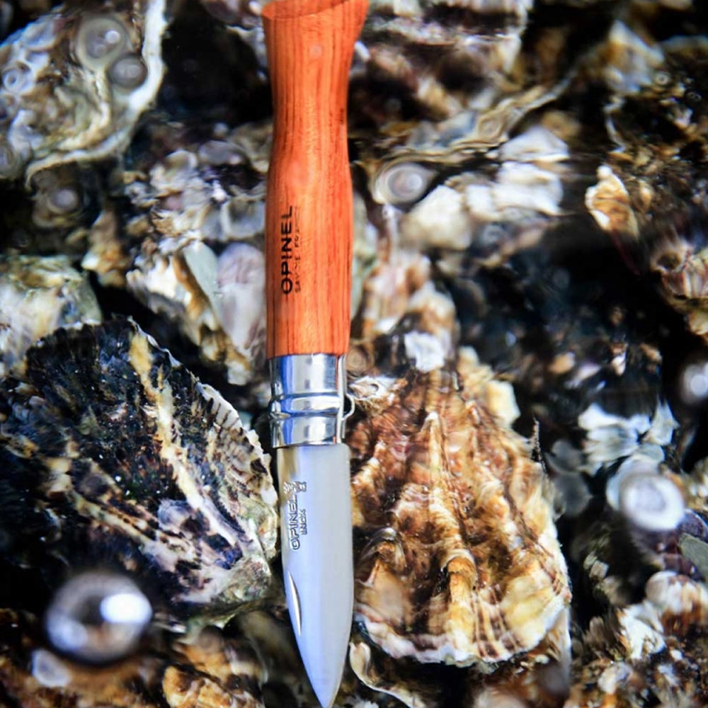 Opinel No.09 Stainless Steel Oysters and Shellfish Knife - Premium French Kitchen Tool for Shucking Oysters, Clams & Seafood - Perfect for Home Chefs, Restaurants & Outdoor Picnics