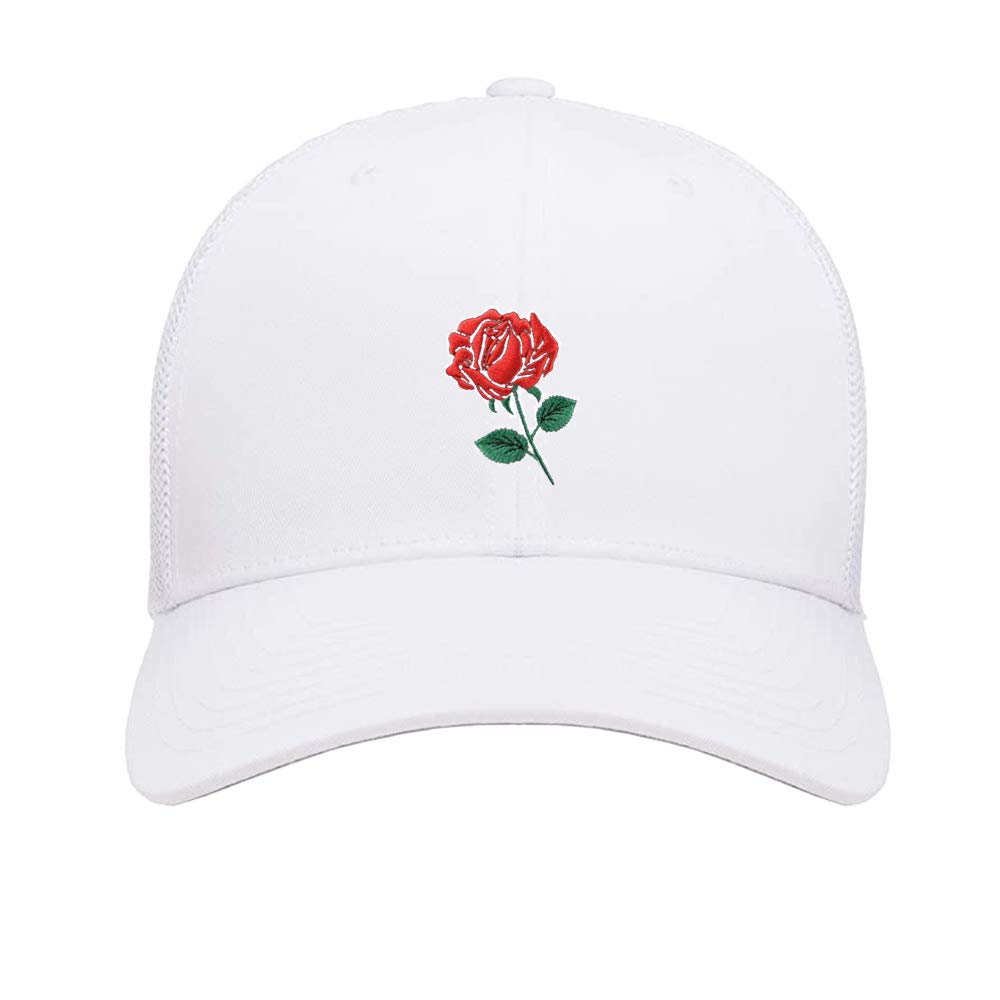 Rose Flower Embroidery Baseball Cap - Adjustable Snapback Dad Hat for Men & Women - Perfect for Outdoor Activities, Sports, and Casual Wear