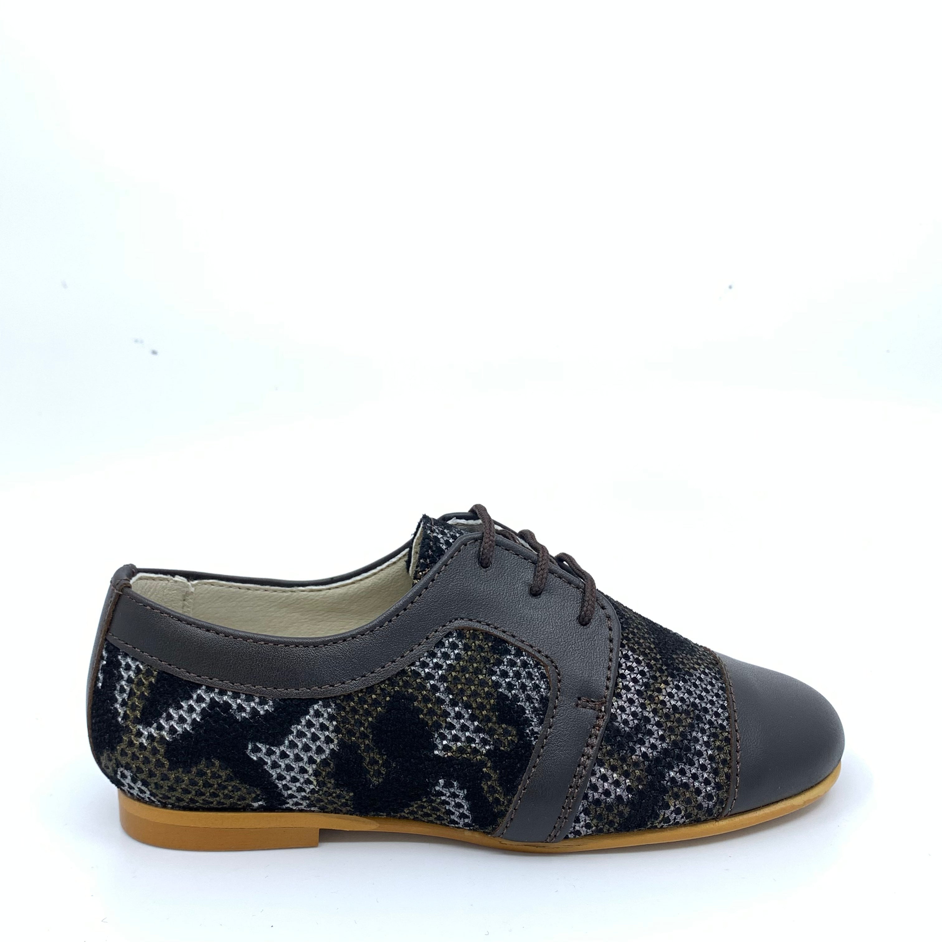 Sonatina Moca Camo Captoe Derby Shoes for Men - Stylish & Comfortable Casual & Dress Wear - Perfect for Office, Business, Wedding & Outdoor Activities