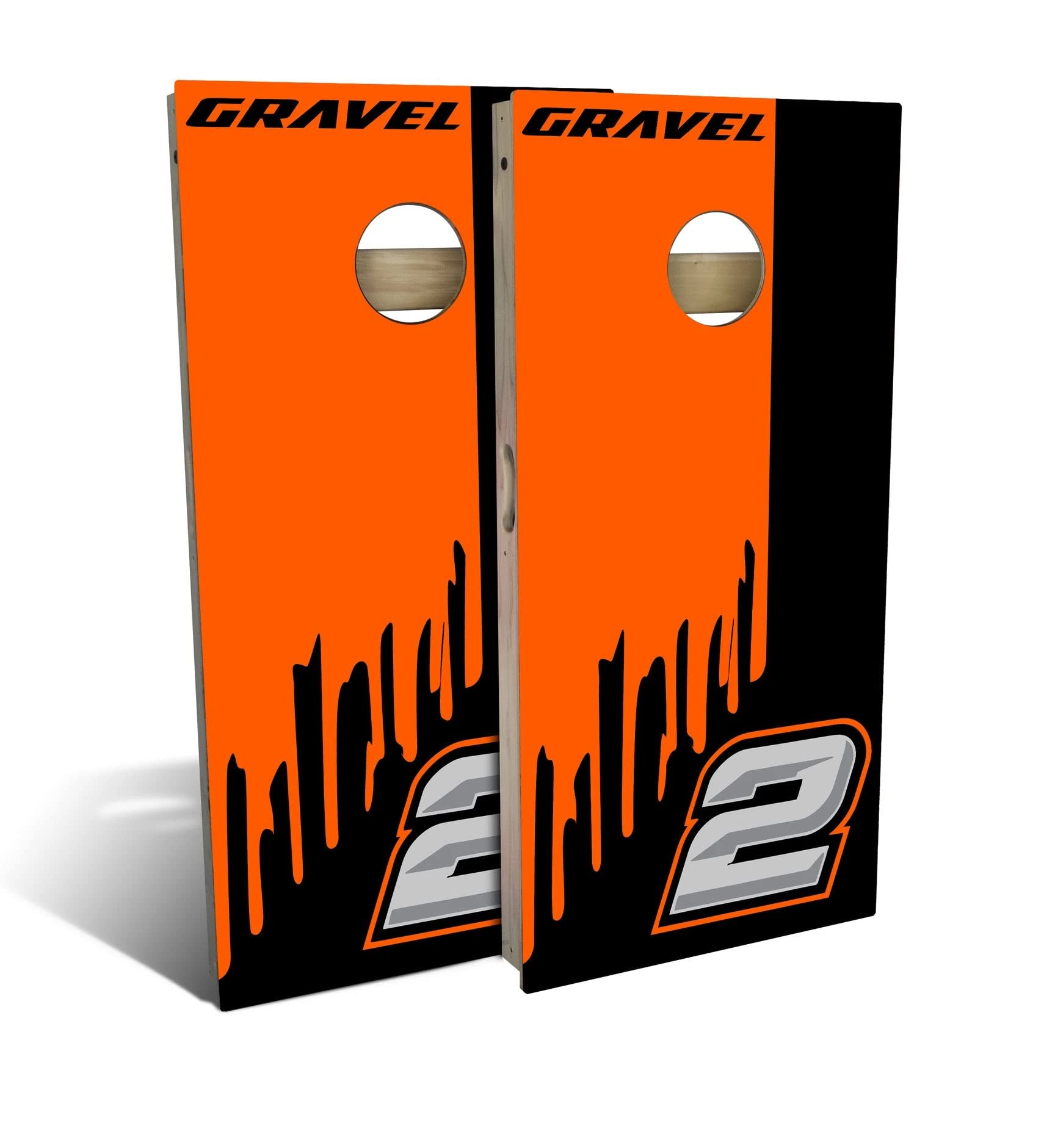 David Gravel Splash Cornhole Game Set - 2 Boards & 8 Bean Bags - Customizable Size & Accessories - Outdoor Lawn Games for Backyard, Tailgating & Beach Parties