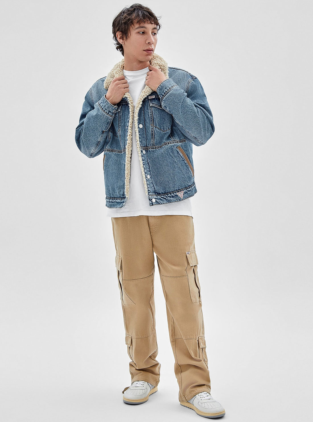 Guess Originals Vintage Blue Denim Jacket for Men - Classic Retro Denim Coat for Casual Wear, Street Style & Everyday Outfits
