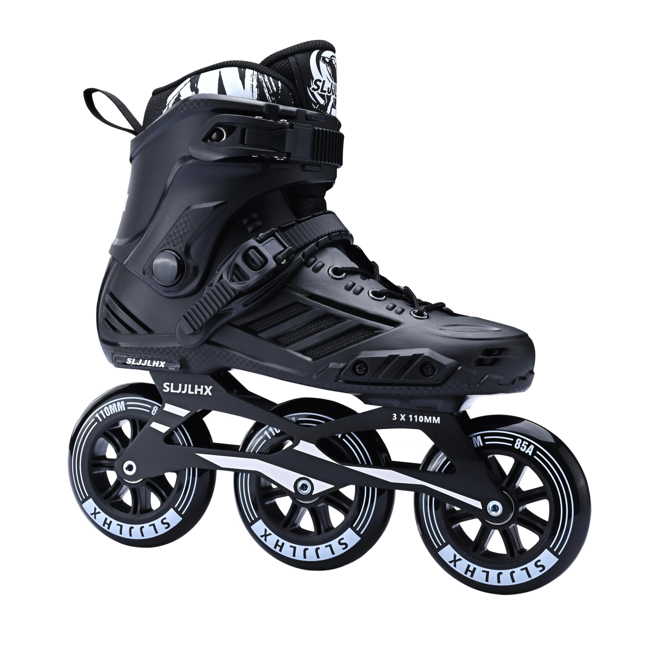 Professional 3-Wheel Inline Skates for Adults - High-Performance 110mm Wheel Speed Skates for Men & Women | Perfect for Outdoor Fitness, Roller Hockey & Speed Training