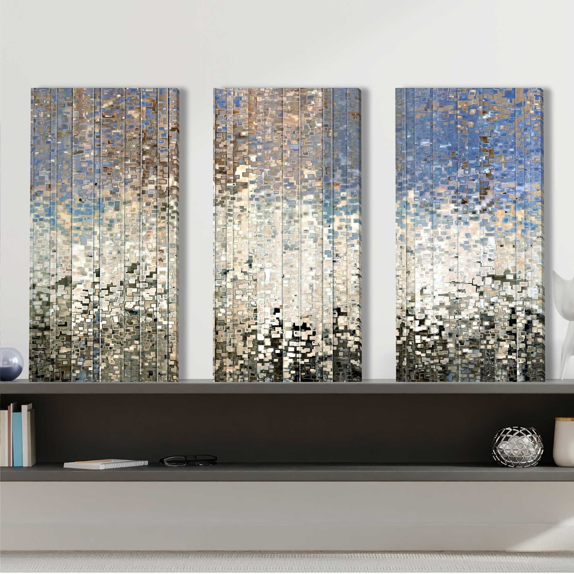 36x60 Ezekiel 34 12 Bible Verse Canvas Art Set by Mark Lawrence - 3 Piece Christian Wall Decor for Home, Church & Office