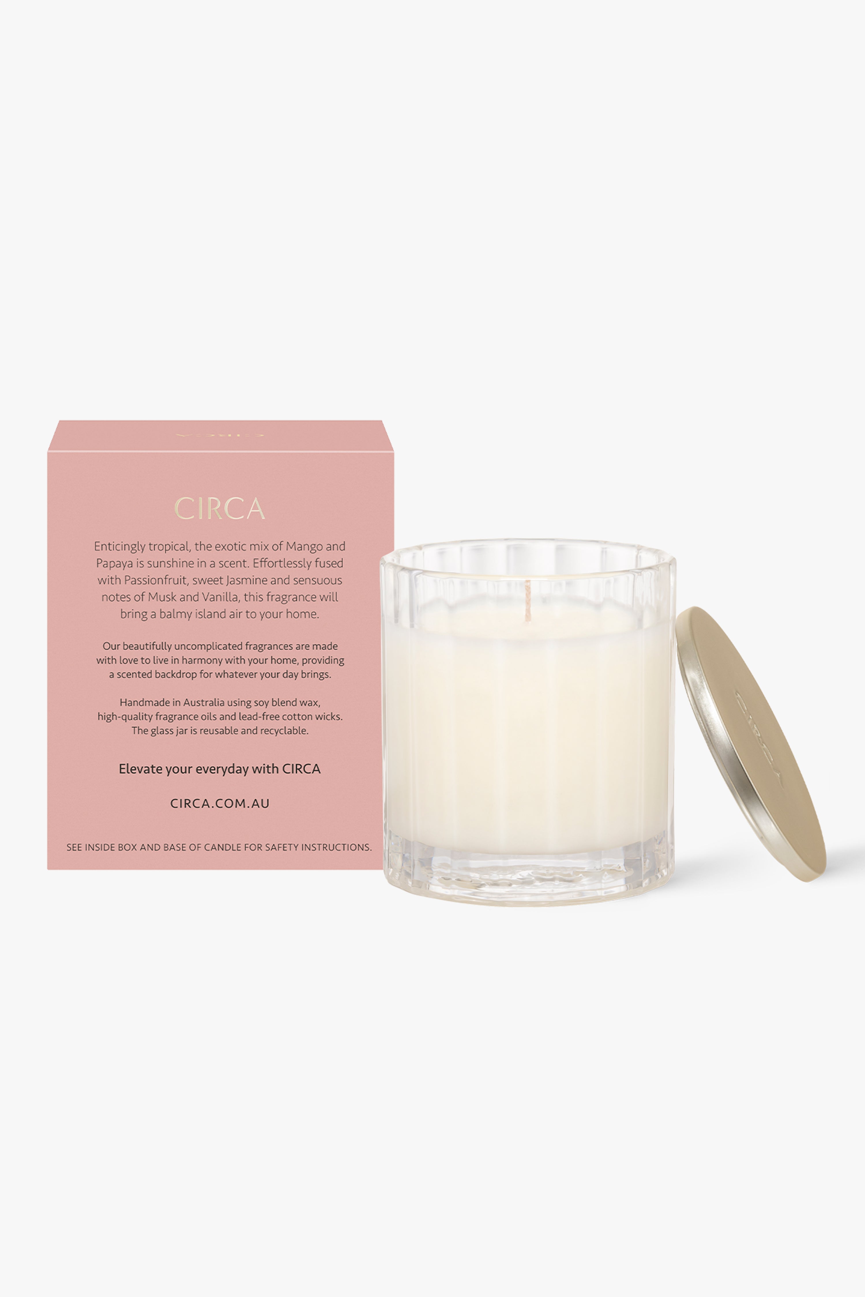 CH Mango & Papaya Scented Candle 60g - Tropical Aroma for Home Relaxation, Spa & Romantic Ambiance