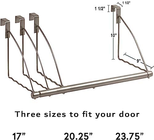 HOLDN’ STORAGE Over The Door Hanger - Space Saving Clothes & Towel Organizer for Bathroom, Bedroom, Closet - Durable Gray Door Rack for Hanging, Drying & Storage - Perfect for Small Spaces, Apartments & Dorm Rooms