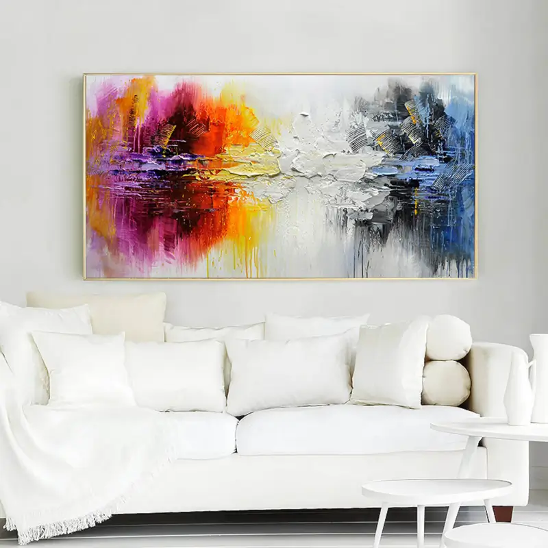 Abstract Painting #AB 003 - Modern Wall Art for Living Room, Bedroom & Office Decor | Large Canvas Artwork for Home & Commercial Spaces