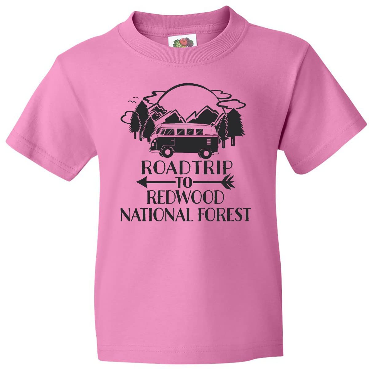 Road Trip to Redwood National Forest Youth T-Shirt - Travel Adventure Gift
