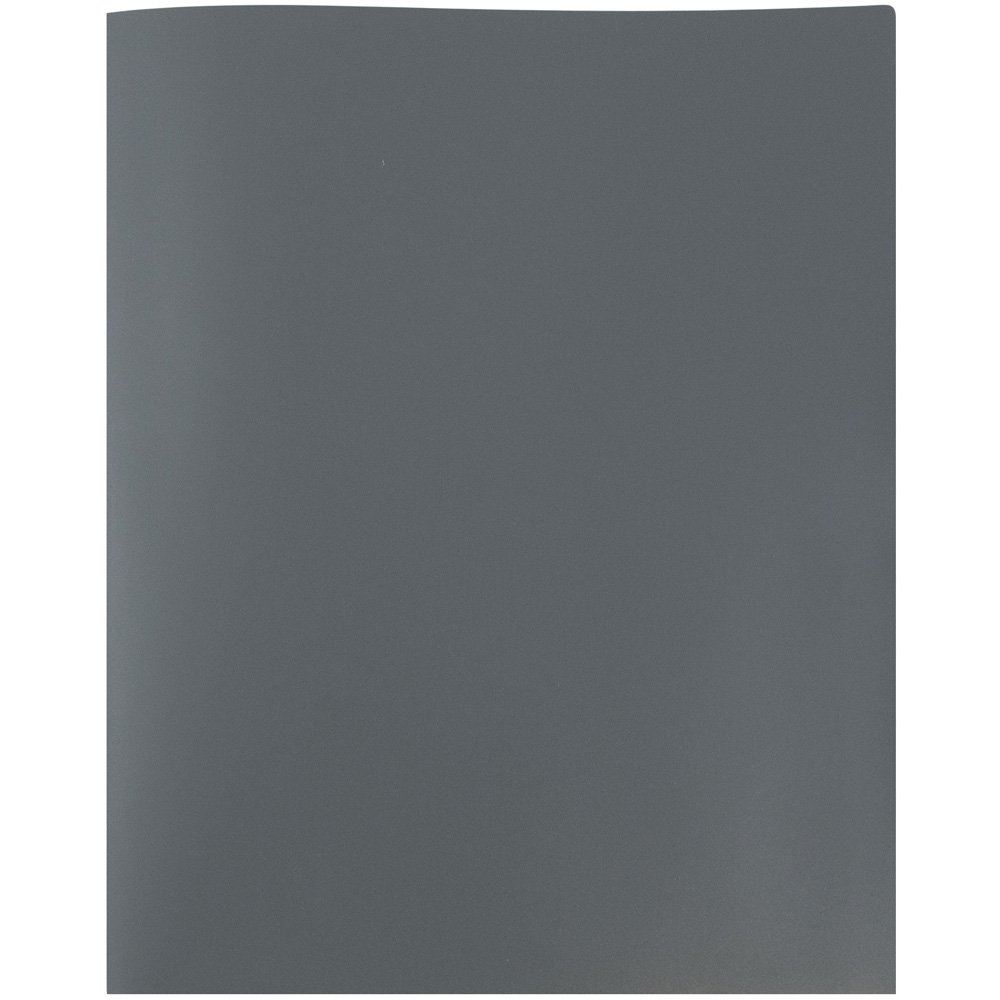 JAM PAPER Plastic 2 Pocket POP Folders - Durable School & Office Folders - Grey - Bulk 96/Pack - Perfect for Organizing Documents, Homework, and Office Files