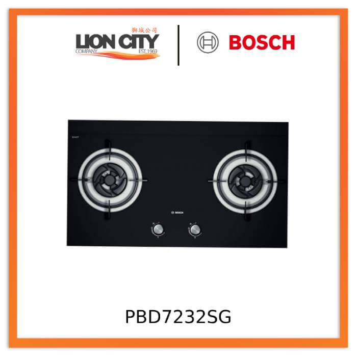 Bosch PBD7232SG Series 2 78cm Gas Hob with Tempered Glass - Black | Modern Kitchen Stove for Cooking & Baking | Perfect for Home Chefs & Professional Kitchens