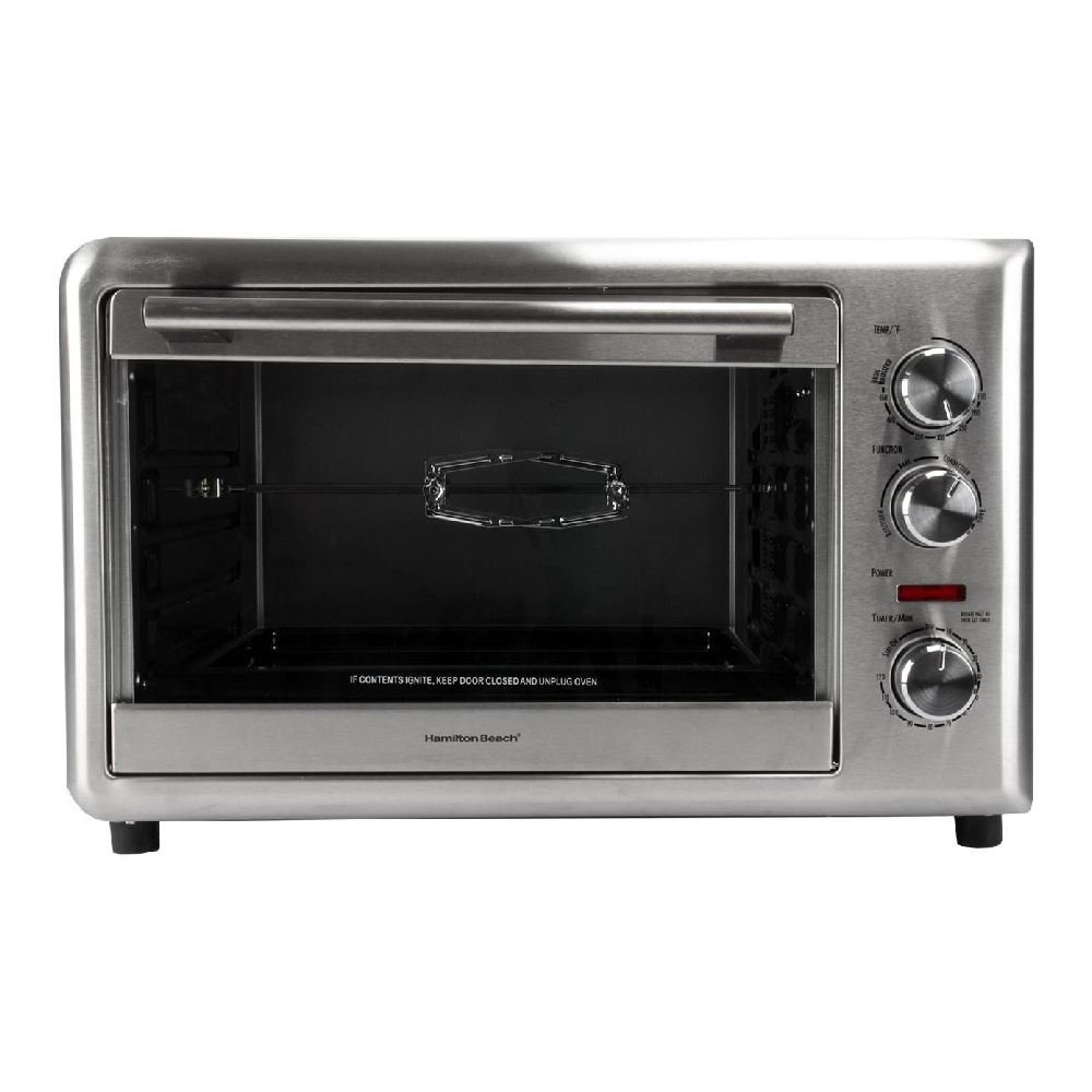 Hamilton Beach 31103A 6-Slice Convection Countertop Oven with Rotisserie - Stainless Steel Finish for Baking, Roasting & Broiling - Perfect for Small Kitchens & Dorm Rooms