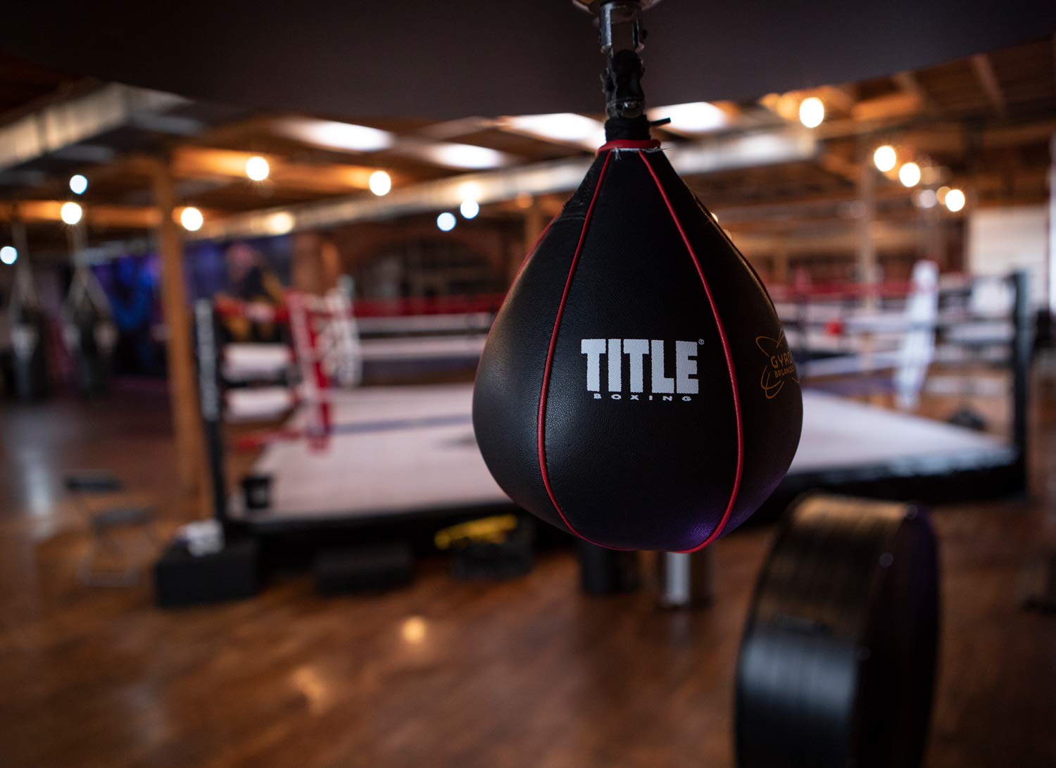 TITLE Boxing Gyro Balanced Leather Speed Bag - Professional Boxing Training Equipment for Home & Gym Use | Perfect for Boxing, MMA, Fitness & Cardio Workouts