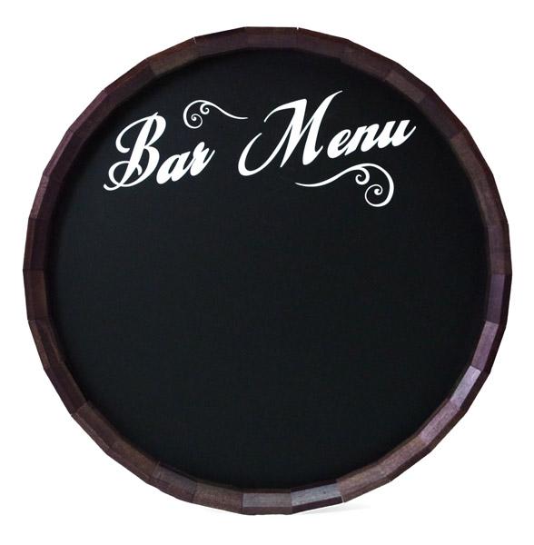 Custom Chalkboard Barrel Top Tavern Signs - Rustic Wooden Bar Menu Board for Pubs, Restaurants & Home Decor - Perfect for Daily Specials, Beer Lists & Event Signage