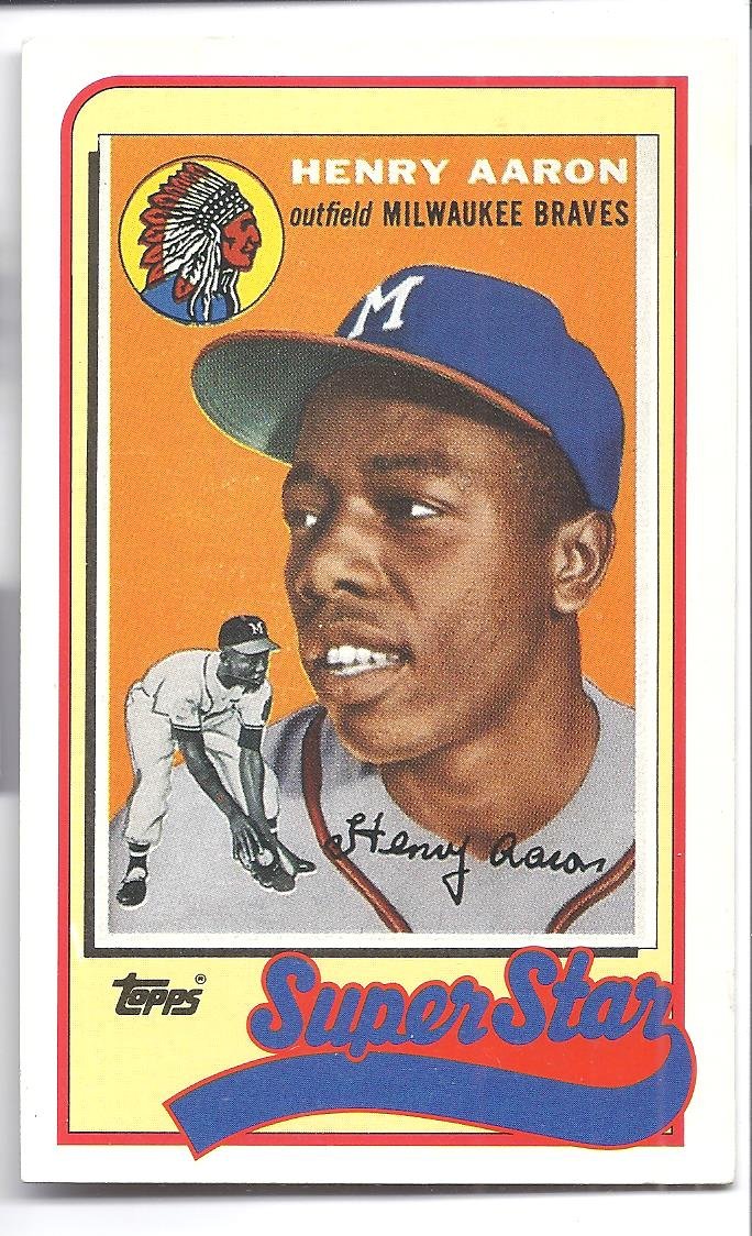 1989 Topps Talk/LJN #41 HANK AARON Milwaukee Braves Baseball Card - Perfect for Collectors, Sports Memorabilia Displays & Vintage Baseball Fans
