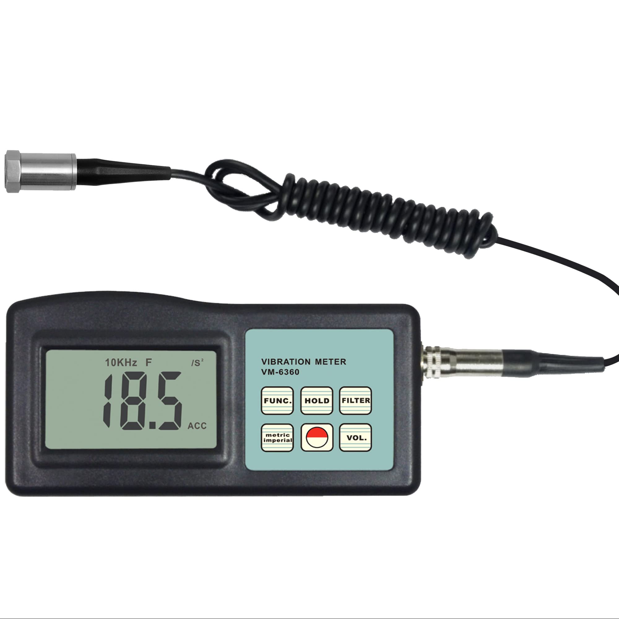 Digital Vibration Meter Tester VM-6360 - Professional Vibrometer Gauge for Industrial Equipment Monitoring, HVAC Systems & Machinery Maintenance | Accurate Vibration Measurement Tool