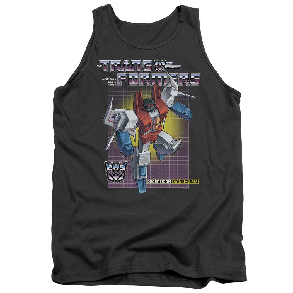Transformers Starscream Charcoal Tank Top for Men - Cool & Comfortable Graphic Tee for Cosplay, Gifts & Casual Wear