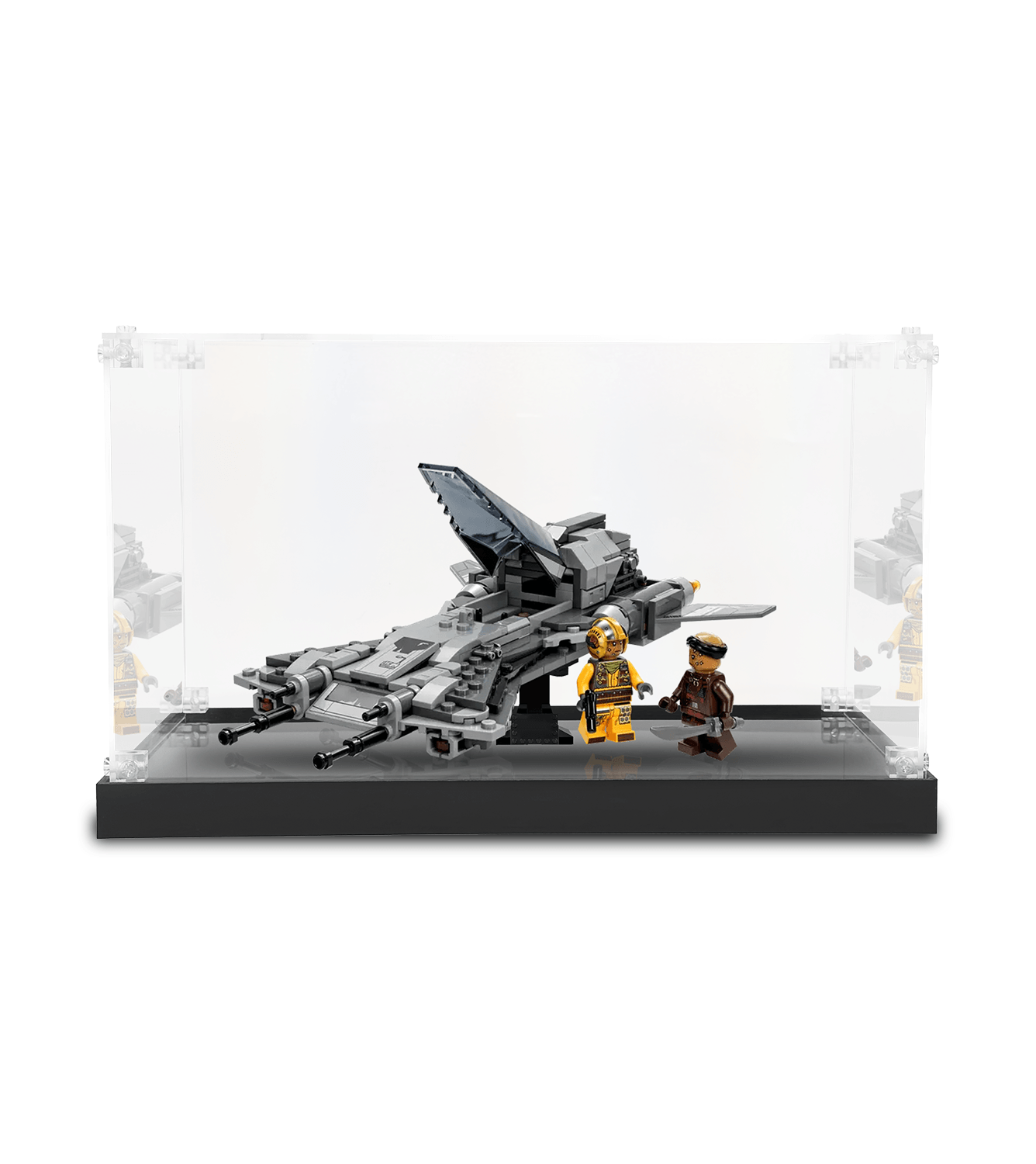 LEGO Star Wars Pirate Snub Fighter 75346 Display Case - Clear Acrylic Showcase for Collectible Building Sets | Perfect for Home Decoration & Gift Giving