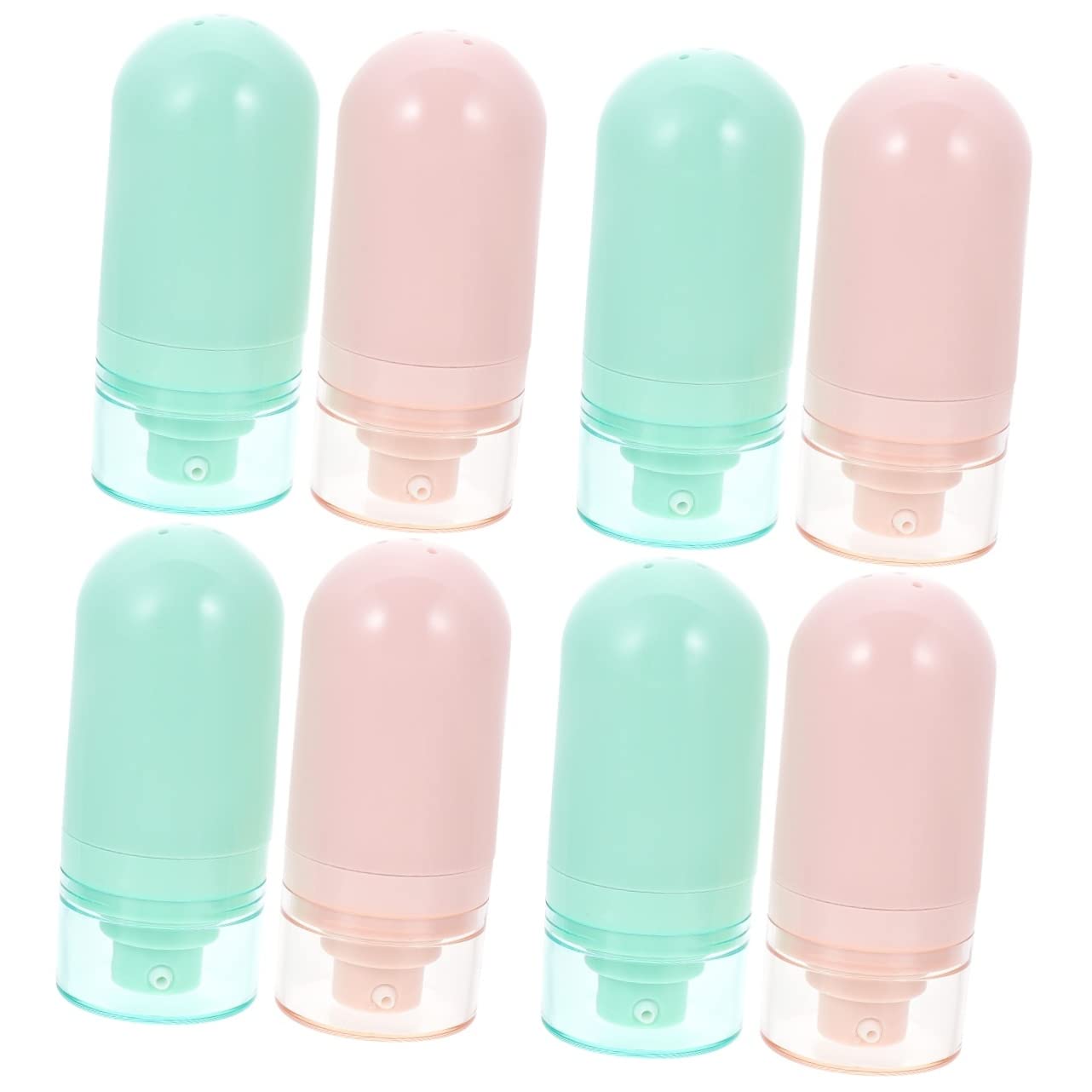 DOITOOL 8-Pack Refillable Travel Pump Bottles - 2oz Glass Lotion Dispensers for Shampoo, Conditioner, Laundry Detergent & Toiletries | Portable Leak-Proof Containers for Creams, Gels & Liquids | Perfect for Gym Bag, Vacation & Daily Use