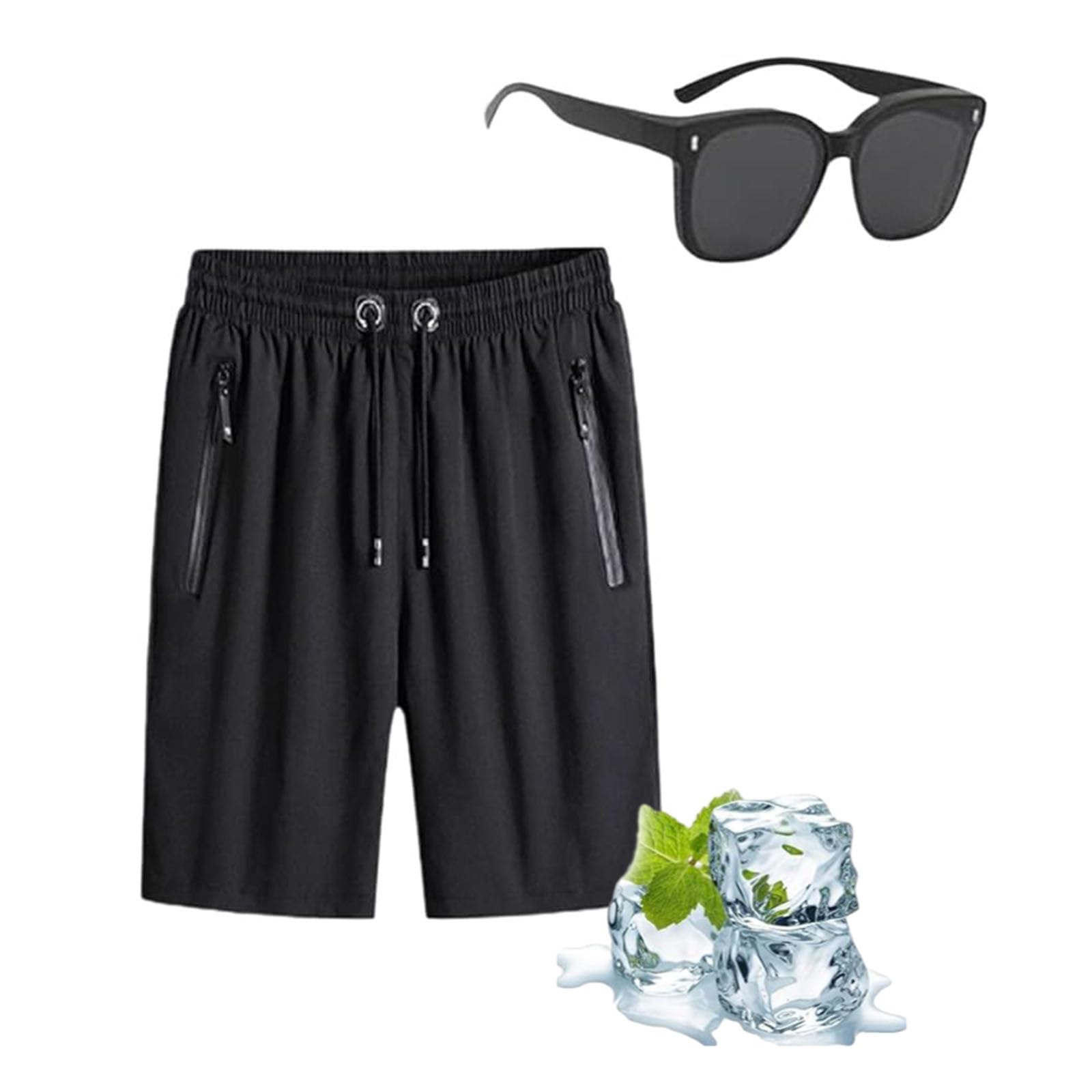 Premium Ice Silk Shorts for Women & Men - Breathable & Stretchy Summer Shorts for Yoga, Running, Lounge & Outdoor Activities