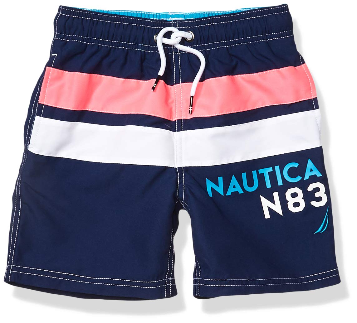 Nautica Boys' Quick-Dry Swim Trunks with UPF 50+ Sun Protection - Comfortable Beach & Pool Swimwear for Kids