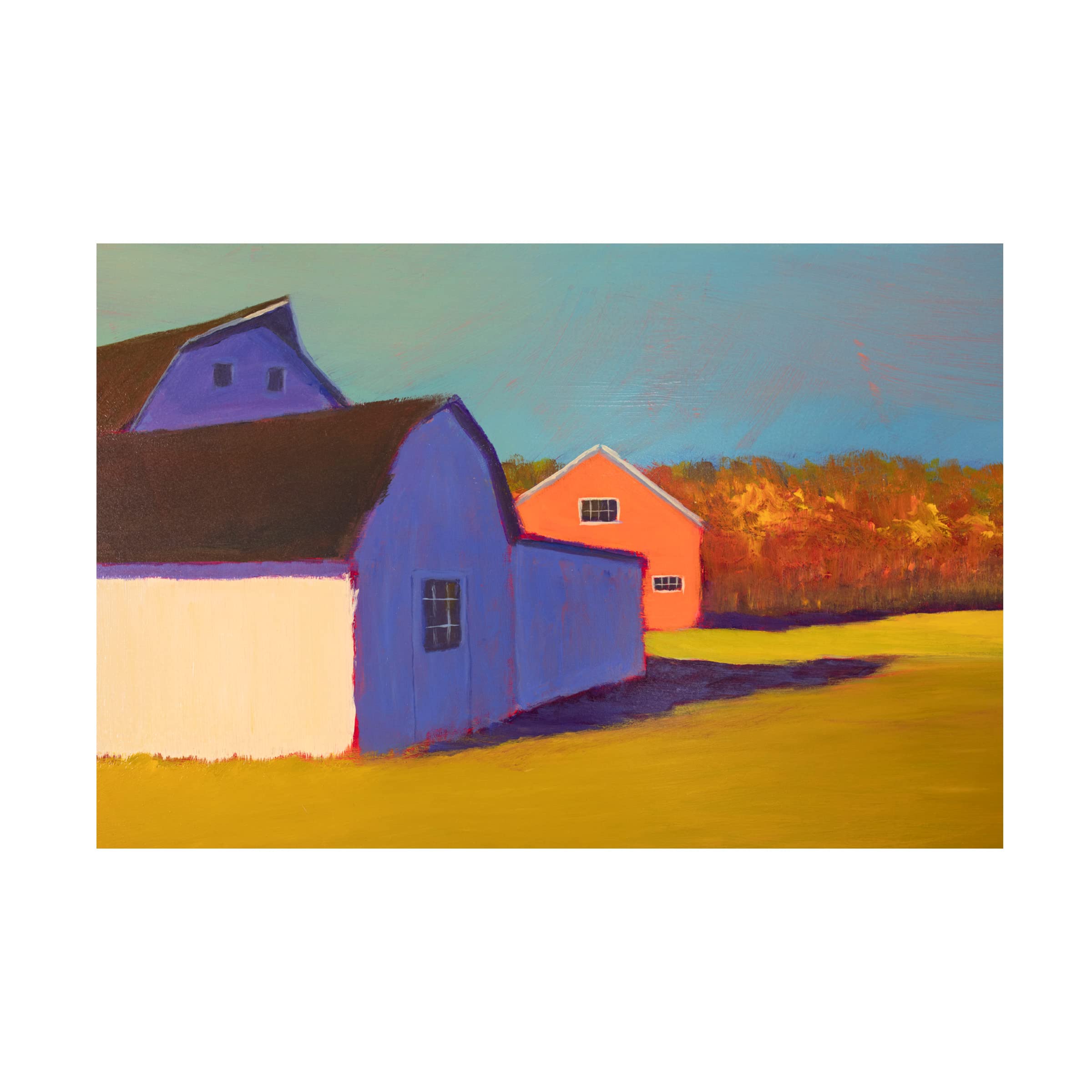 Trademark Fine Art 'Bucolic Structure VII' Canvas Wall Art by Carol Young - Modern Farmhouse Decor for Living Room, Bedroom & Office