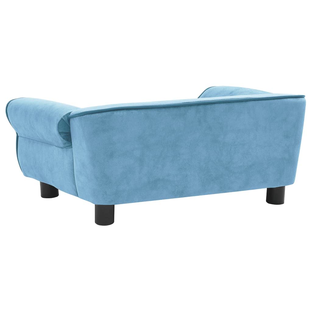 Turquoise Plush Small Dog Sofa & Cat Couch with Anti-Slip Wooden Frame - Washable Pet Bed for Poodles, Shih Tzus & Small Breeds - Cozy Pet Furniture for Living Room, Bedroom & Pet-Friendly Spaces