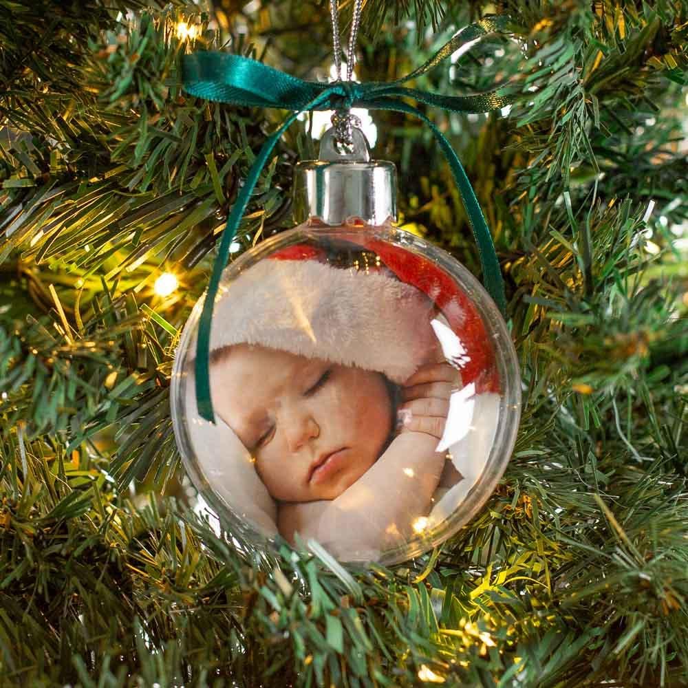 Factory Direct Craft 24 Pack Shatterproof Acrylic Photo Ball Ornaments - Christmas Tree Decorations, Wedding Party Favors, DIY Keepsake Gifts for Family & Friends