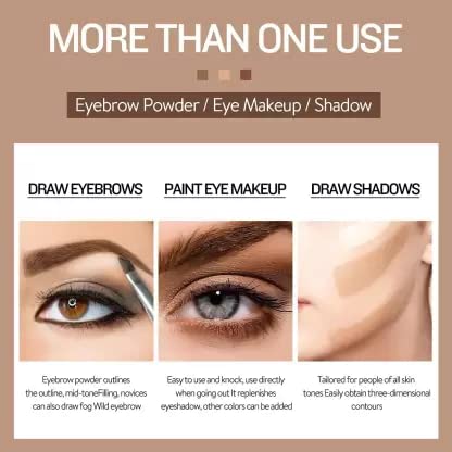 Best 3-in-1 Eyebrow Palette for Perfect Eyebrow Makeup - Waterproof Eyebrow Powder, Pencil & Highlighter Kit for Natural & Defined Brows - Ideal for Daily Use, Professional Makeup & Special Occasions