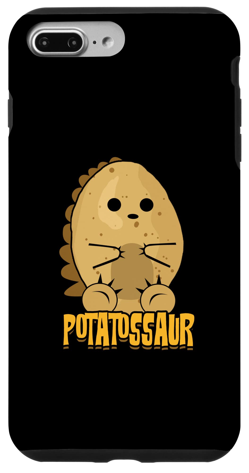 iPhone 7 Plus/8 Plus Potato Dinosaur Funny Phone Case - Cute Vegetable Design Protective Cover for Women & Men - Perfect for Daily Use, Work, School and Gift Giving