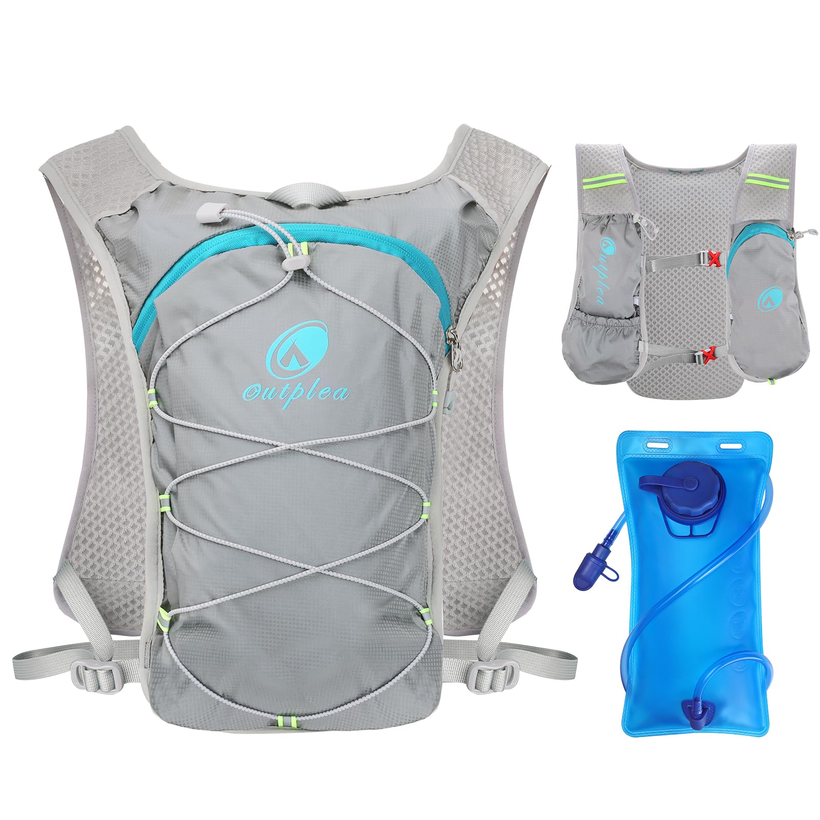 2L Hydration Backpack - Lightweight Water Vest for Running, Hiking, Camping & Biking | Unisex Hydropack with Removable Bladder | Perfect for Outdoor Adventures, Marathons & Festivals
