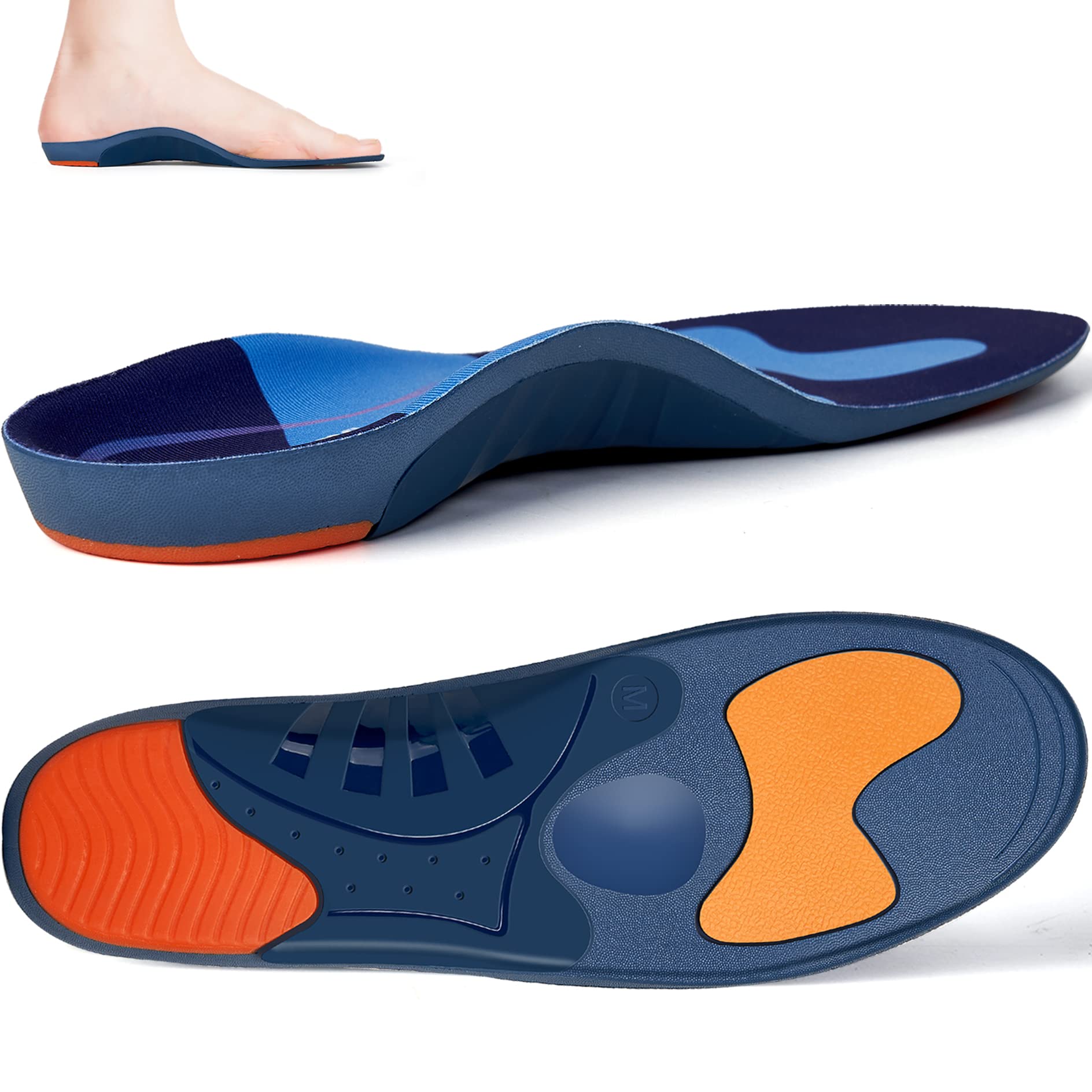 **Plantar Fasciitis Insoles for Women & Men – Orthotic Arch Support Shoe Inserts for Flat Feet, Heel Pain, High Arches & Overpronation – Relieve Metatarsalgia & Foot Pain with Shock Absorption – Perfect for Running, Walking & Work Shoes**