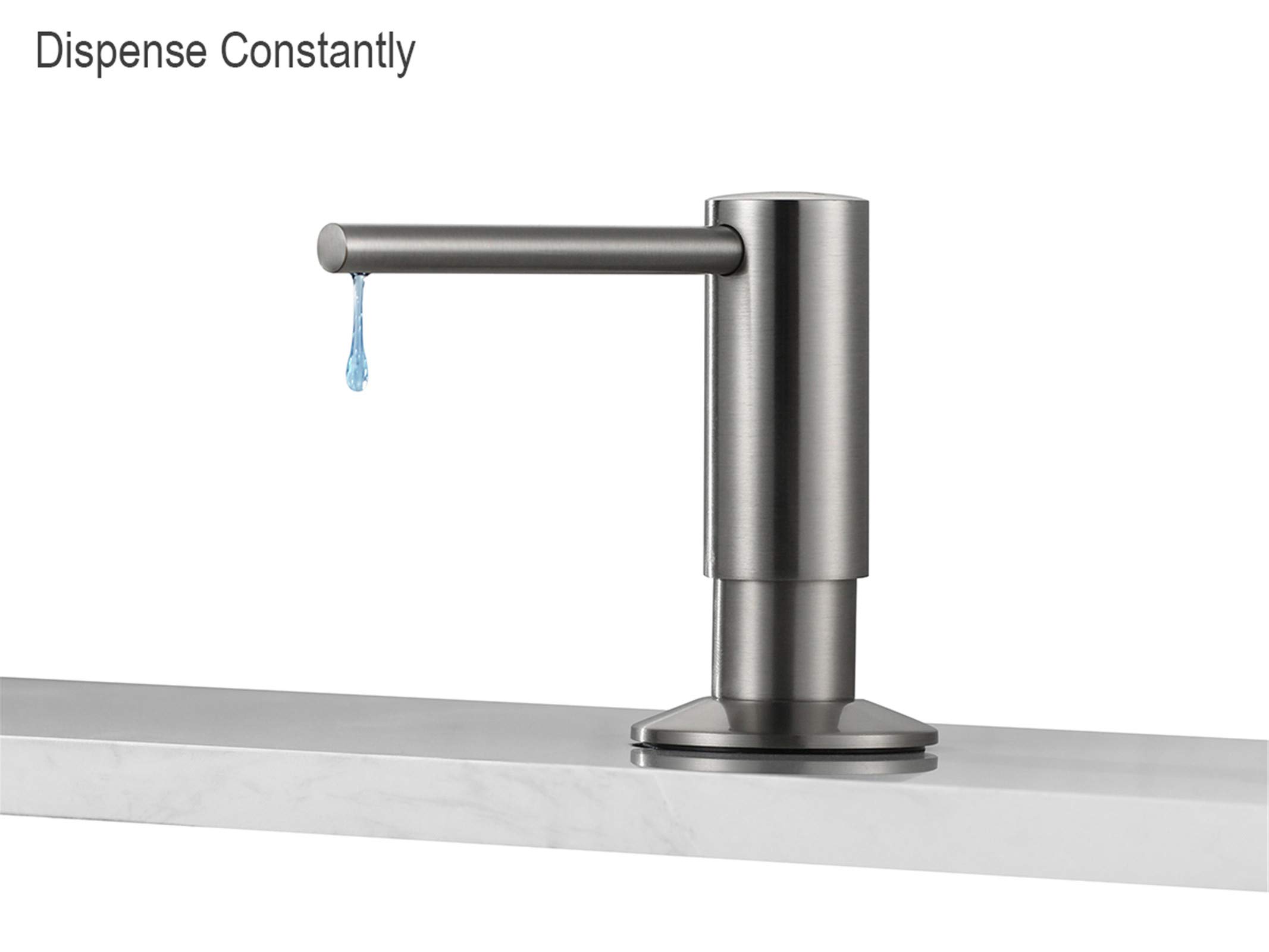Brushed Nickel Bar Faucet with Built-in Soap Dispenser Set - A1010BN & ASF026BN - Perfect for Kitchen Sink, Wet Bar, and Commercial Use