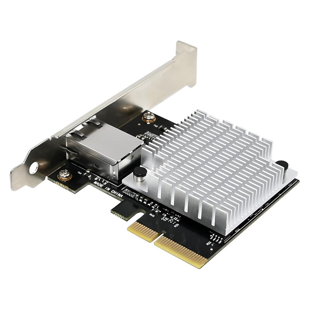 10Gbps PCIe Network Card - LIVASH AQC107S Single Port 10 Gigabit Ethernet Adapter for Servers & Gaming PCs | High-Speed LAN Connectivity for Data Centers, Cloud Computing & 4K Streaming