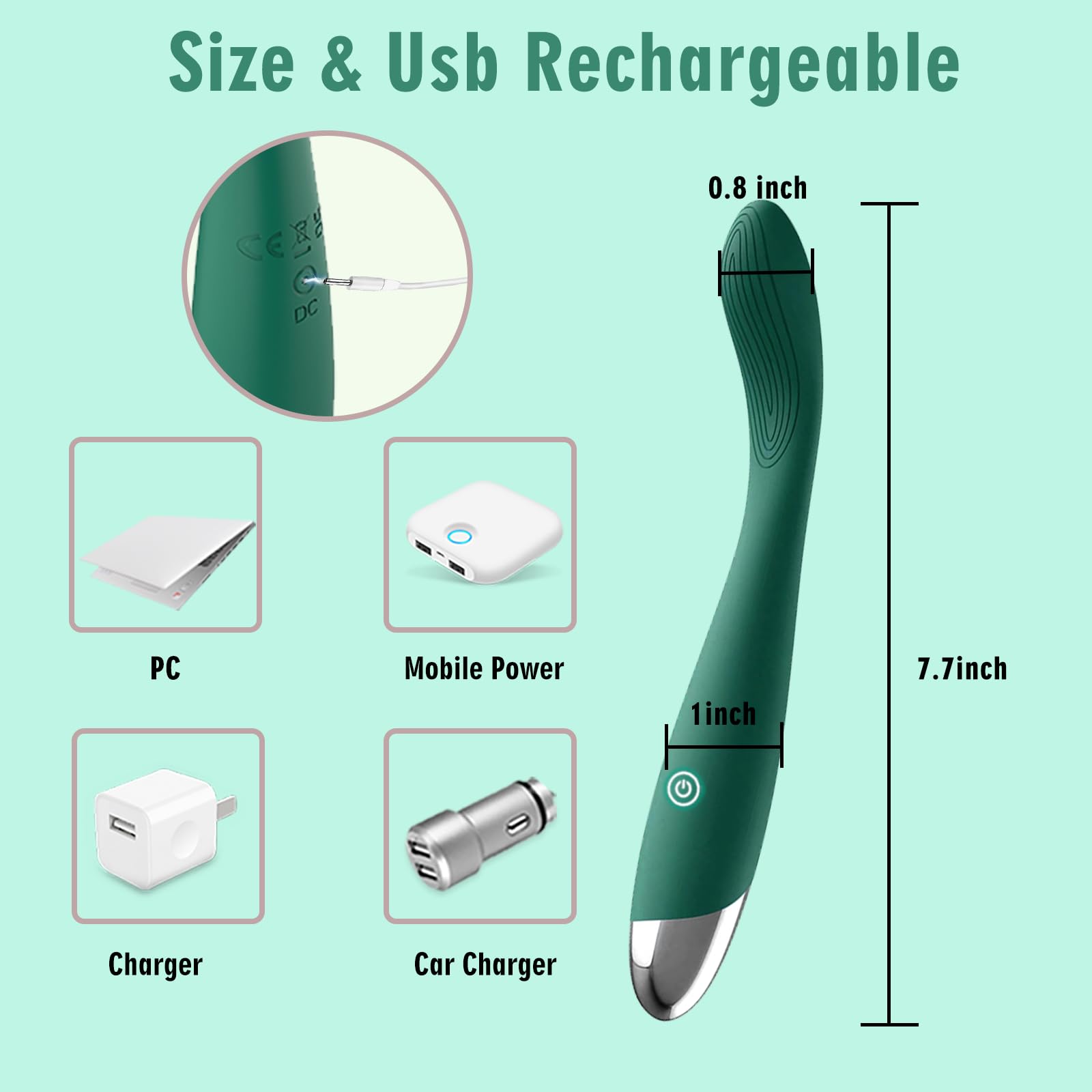 Premium Clitoral & G-Spot Vibrator for Women - 10 Powerful Vibration Modes, Waterproof Silicone Adult Toy with Nipple Stimulator | Perfect for Couples Play, Solo Pleasure & Sensual Massage (Jasper)